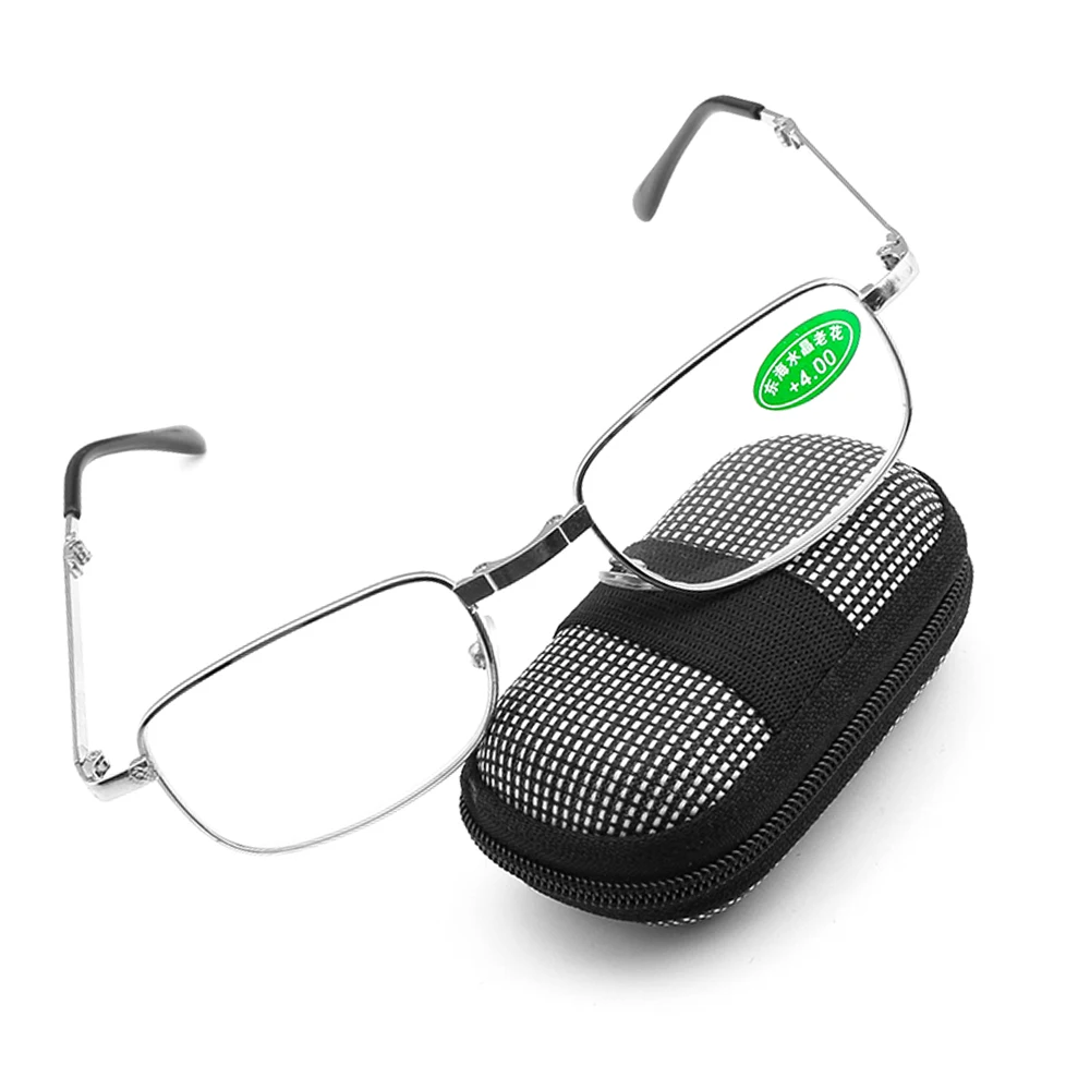 Retro Design Reading Glasses Men Women Folding Spectacles Spectacles Frame Silver Metal Glasses +1.0 +1.5 +2.0 +2.5 +3.0 +3.5 +4