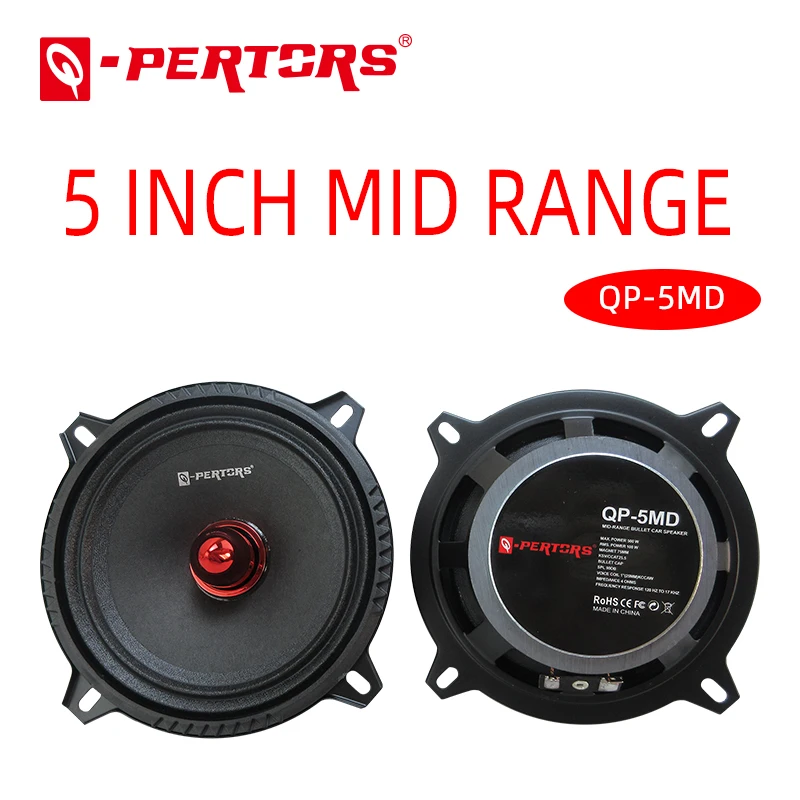 Bullet cap fabric edge RMS 80W-4inch/ RMS 100W -5Inch 4ohm High-energy magnet cast iron basin stand Car Audio midrange Speaker