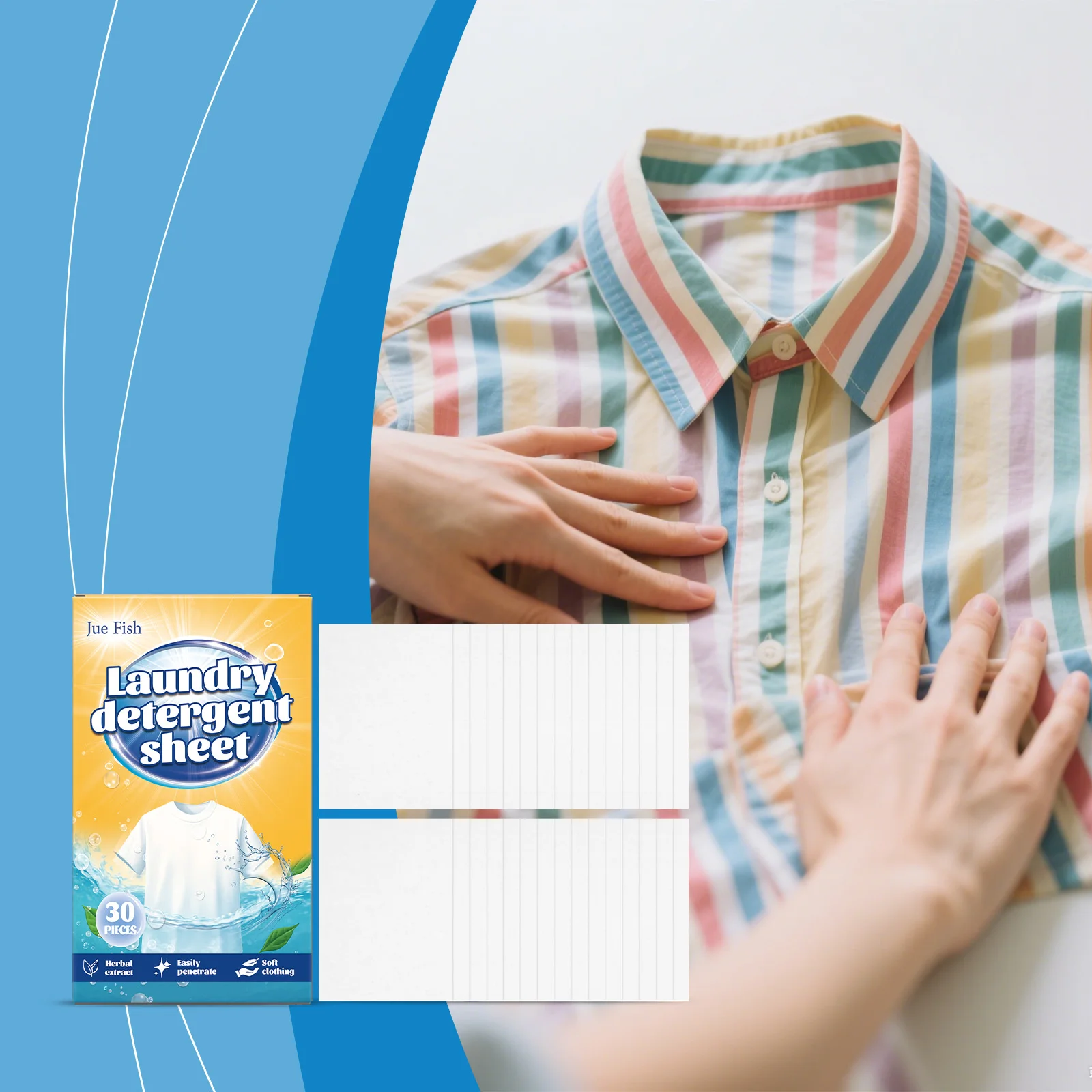

Laundry Softening & Cleaning Sheets - Home Use Convenience, Gentle Oil/Dirt Removal, Fresh Fragrance, Reduces Static & Wrinkles