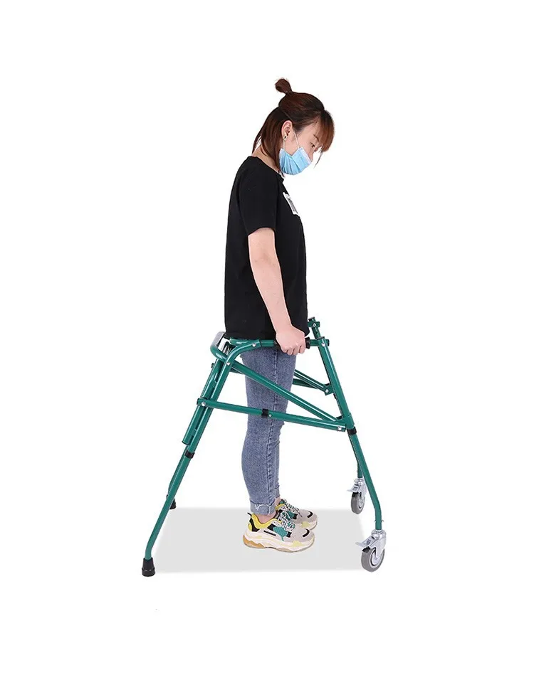 One-Click Folding Aluminum Alloy Disabled Walker Multifunctional Children Walker