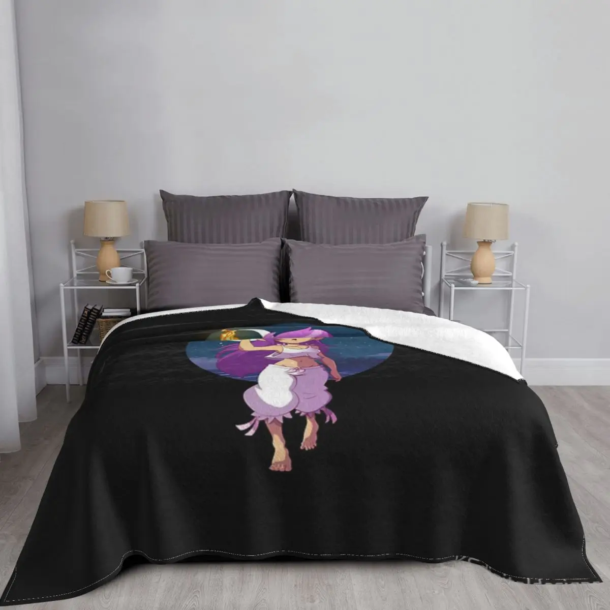 Shantae (Night Time Walk) Manta colcha en la cama suave