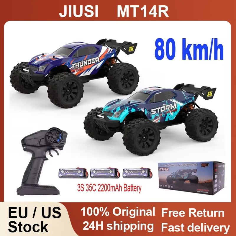 

80 км/ч JIUSI MT14R PT14R 1/14 RC Car 4WD Бесщеточный 2,4G Автомобиль с дистанционным управлением Высокоскоростной внедорожный гоночный автомобиль RC Игрушки