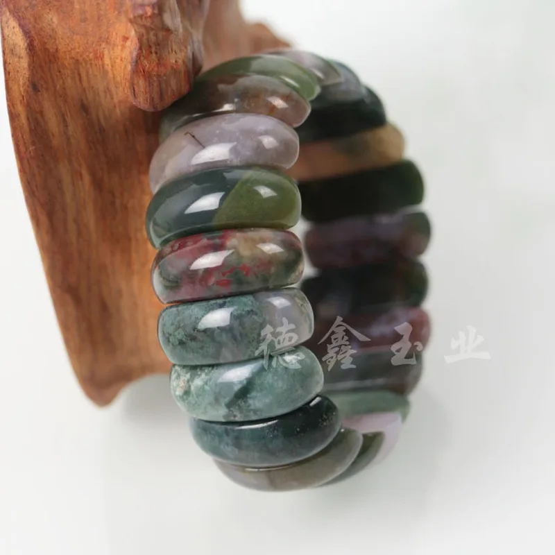 Aquatic bracelet, moss , Indian agate. Bulk stock available, some items have minor defects