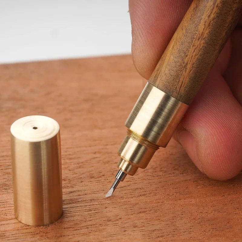 Carpintaria Escriba Latão Papel Gel Caneta Marcação Ferramenta Caneta Arte Desenho Faca Escultura Faça Você Mesmo Stylus Carving Knife Cutting
