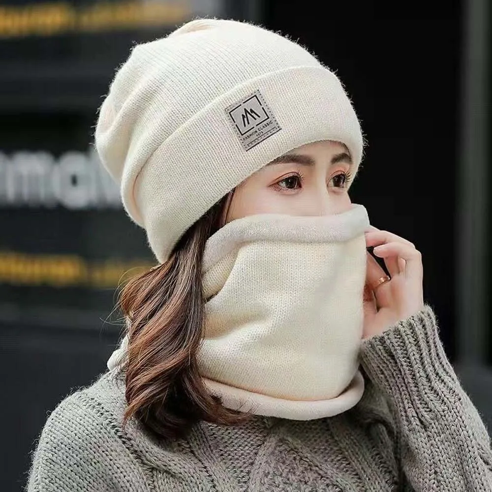 conjunto-versatil-de-touca-e-cachecol-elastico-cor-solida-estilo-coreano-cachecol-compacto-touca-de-inverno-macia-e-moderna-para-mulheres