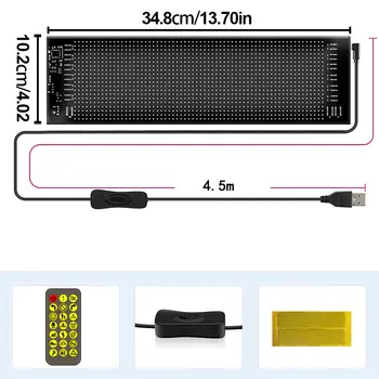 2片裝LED顯示面板,USB 5V供電,LED標誌APP控制,可程式矩陣面板,RGB燈光,DIY動畫,適用於汽車和卡車 8 最佳銷售 LED車燈 - №5