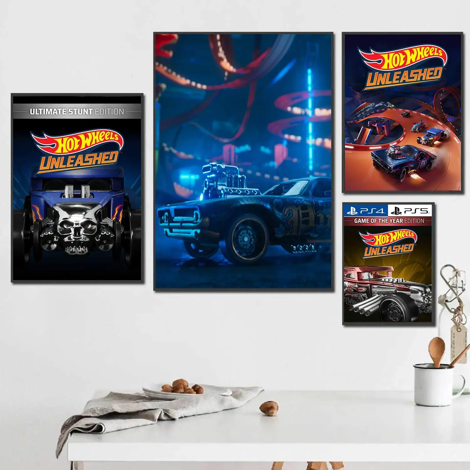 Hot Wheels Unleashed  Canvas Poster room decor poster wall art wall decor Painting no frame