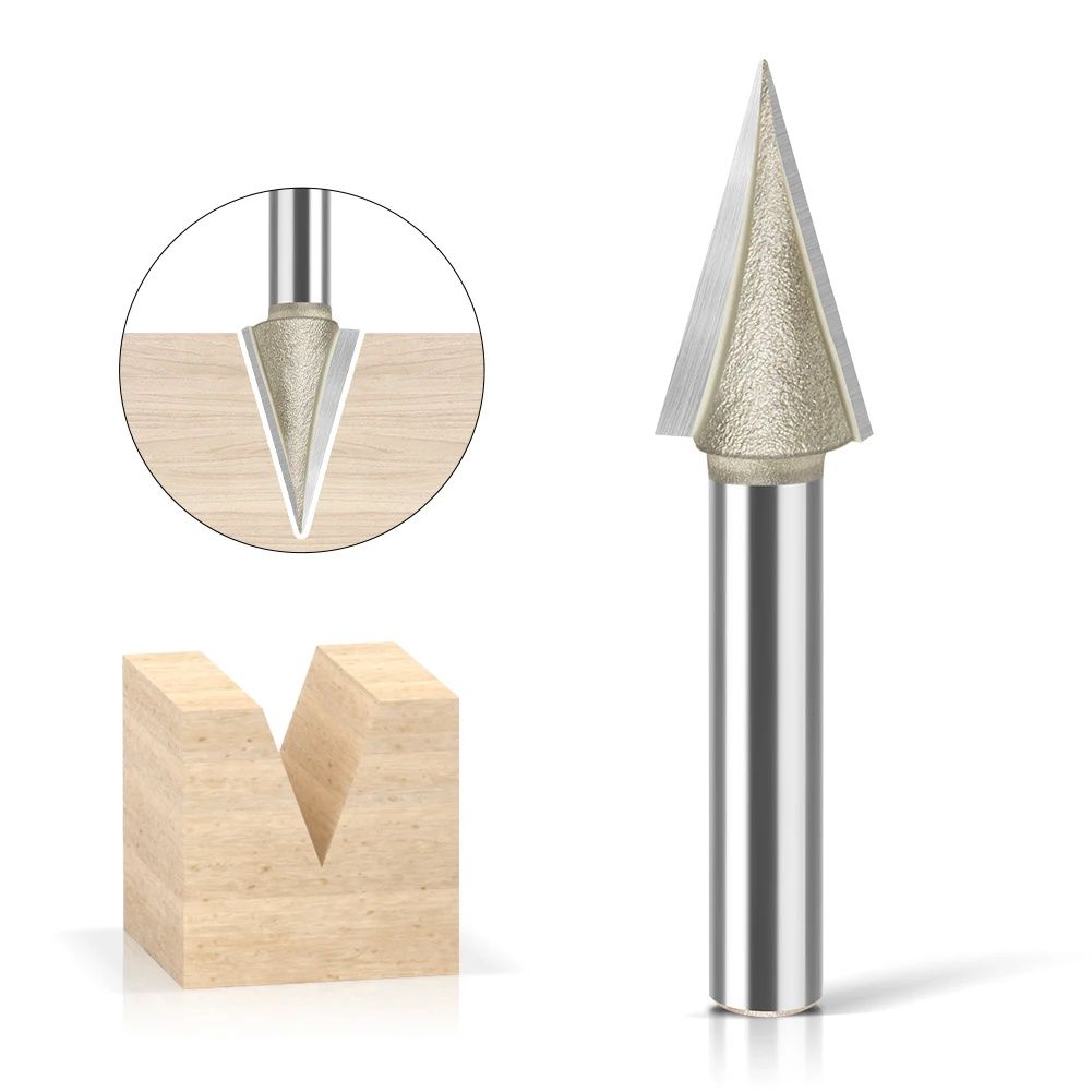 

1PC 6mm 1/4"Shank 30 Degree Inclined Router Bit Slotting Cutter Carving Cutter Engraving Machine Milling Cutter Woodworking Tool