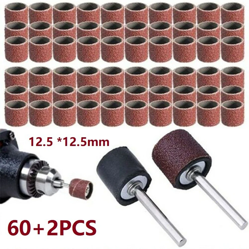 60 Sanding Belts 12.5mm x 12.5mm for Rotary Tool Based Finishing Tasks on Metal Plastics and Composite Materials