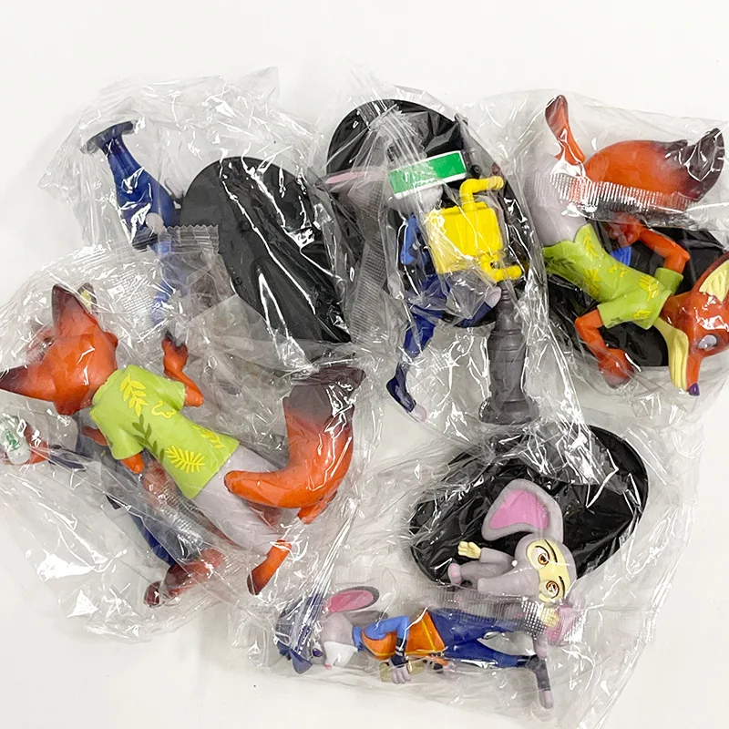 6 models of crazy Animal City: Utopia, Nick the Fox, Judy the Rabbit, toy figurines, blind box collectible dolls, plush toys