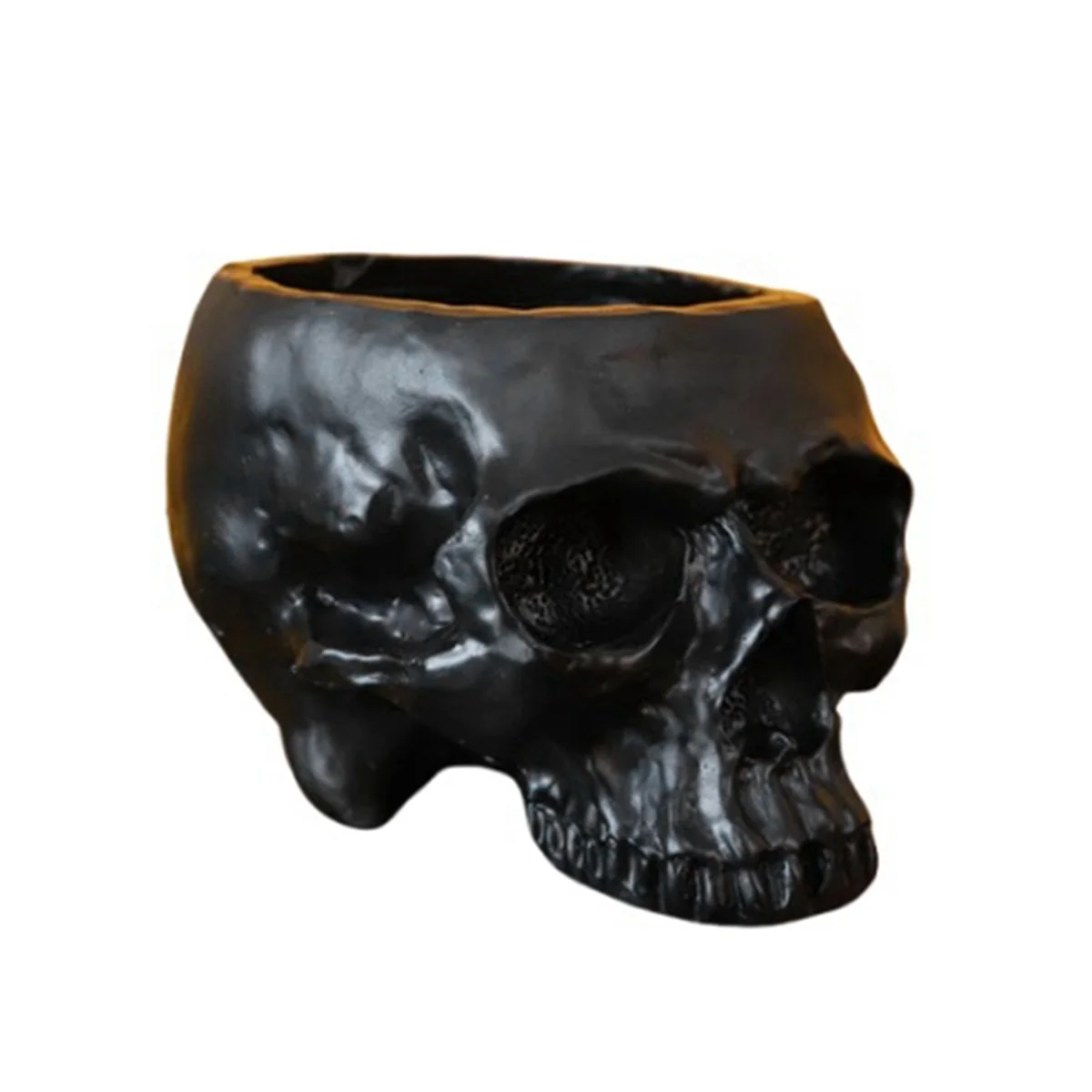 Resin Human Skull Model Flowerpot Workmanship Skull Planter Pot Attractive Multifunctional for Home A