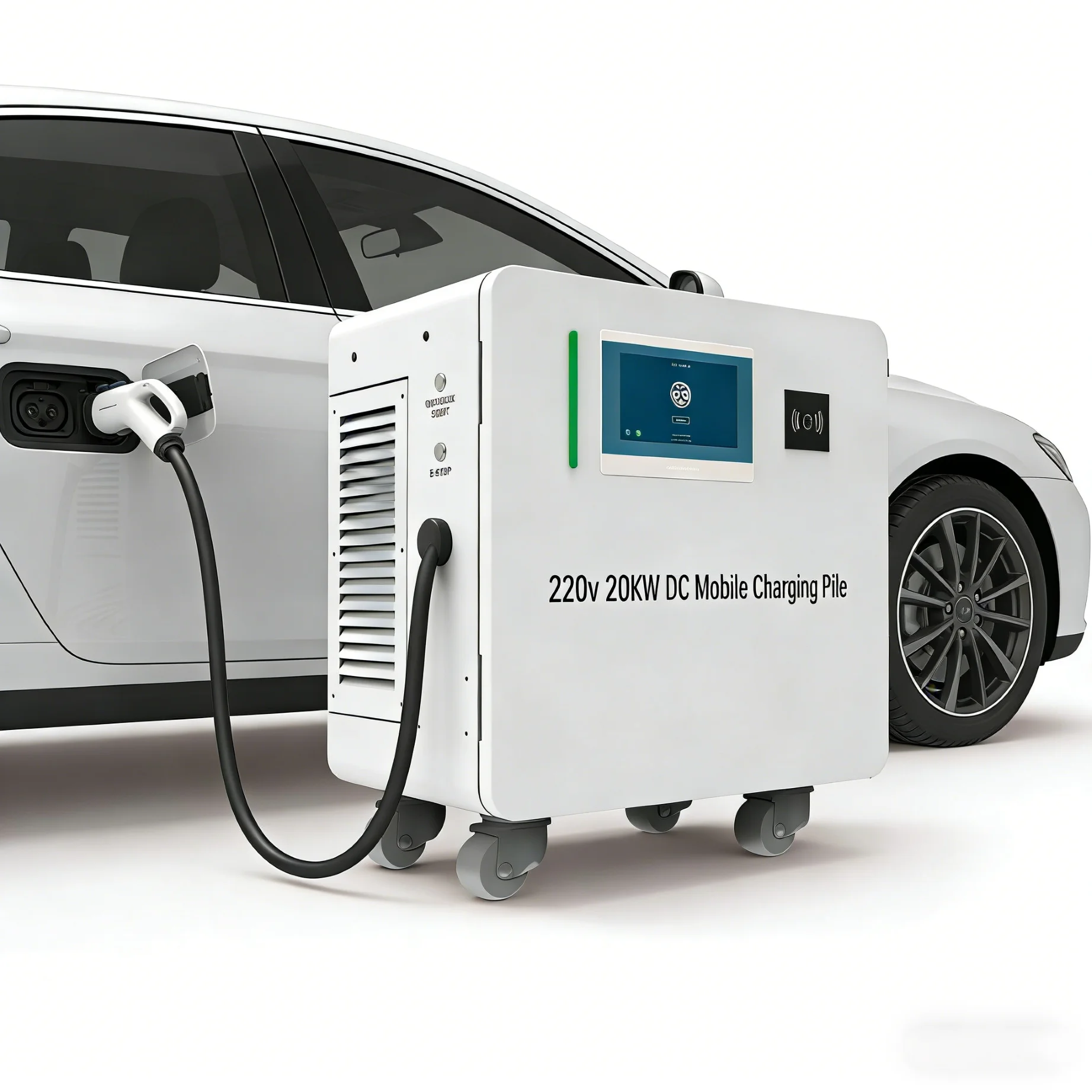 20kW 220V DC Portable EV Charger Mobile Fast Charging Station Electric Vehicle Charging Equipment