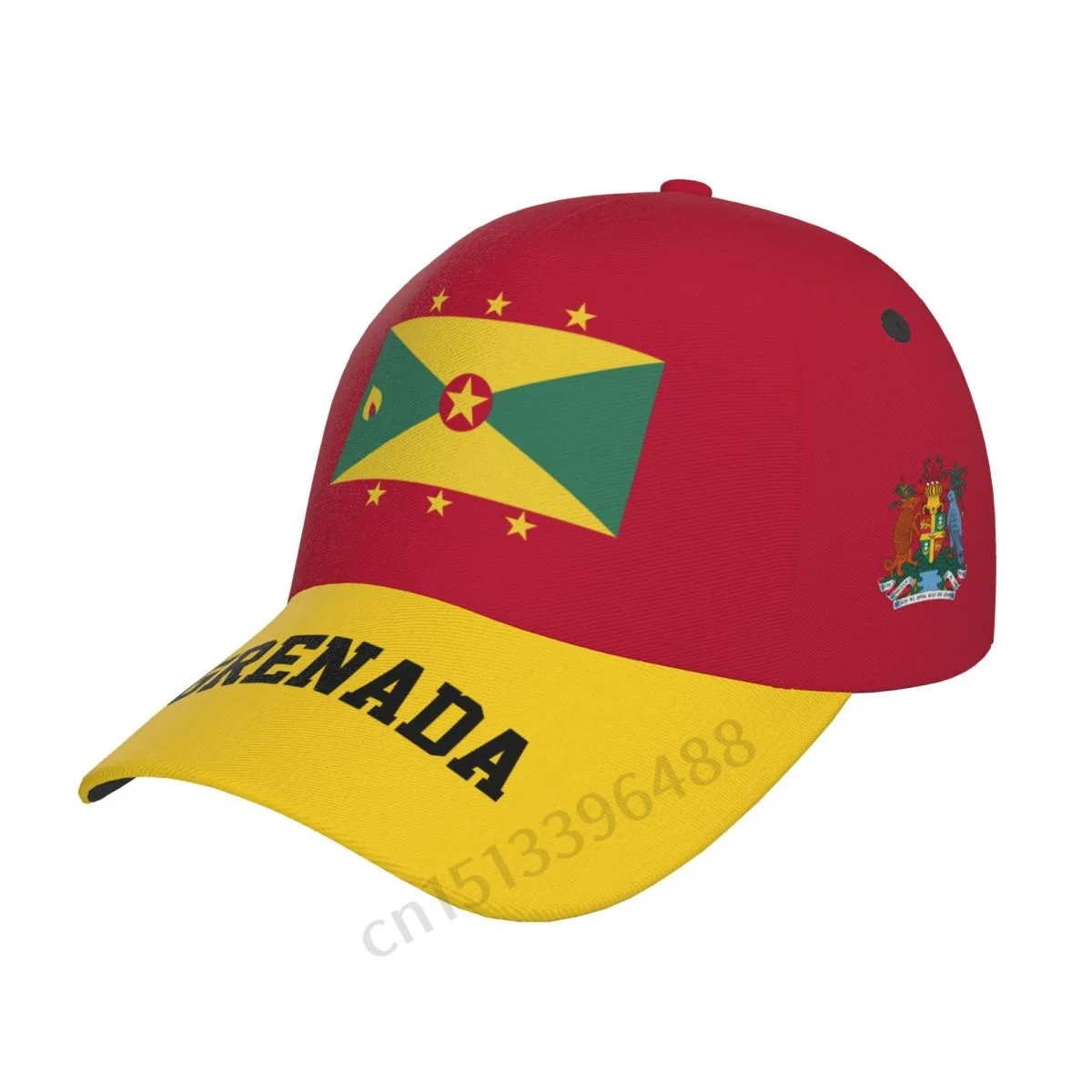 Grenada 3D Soccer Hats Sun Baseball Cap Breathable Adjustable Men Women Outdoor Fishing Hat