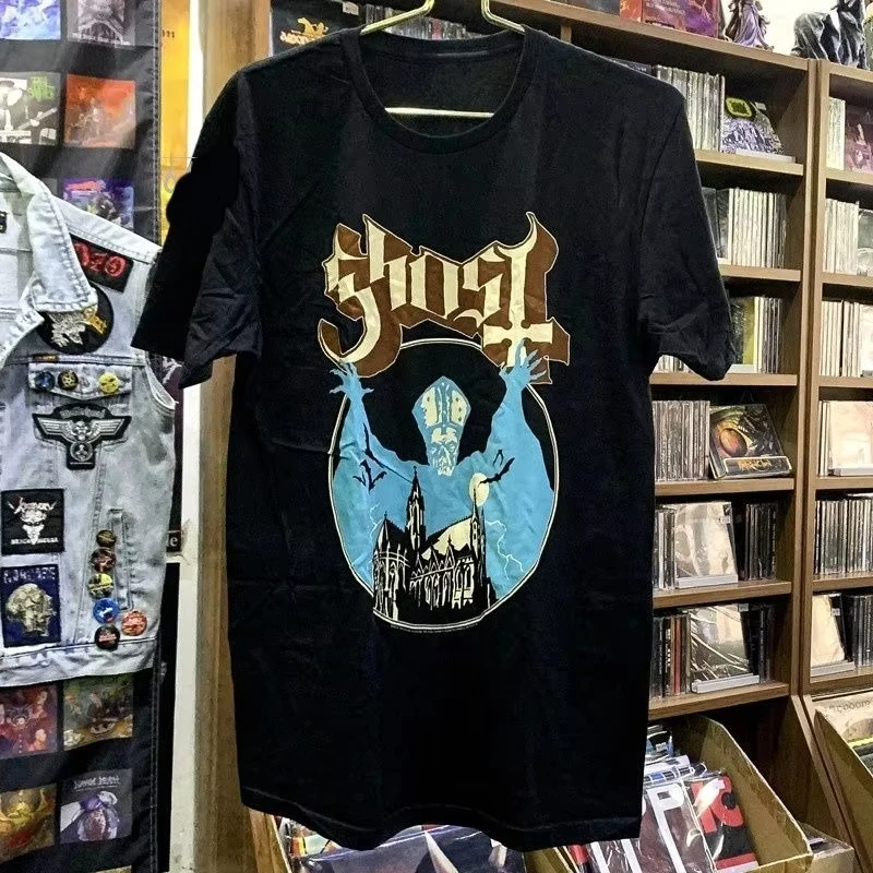 

GHOST BC Opus Cult Vintage Heavy Metal Hard Rock Band Official Women Men's Summer Cotton Casual Oversize Short Sleeve T-Shirt