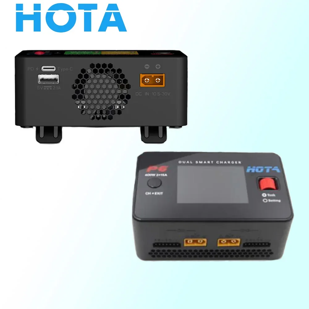 HOTA P6 podwójna inteligentna ładowarka AC240W DC600W 15A T240 zasilacz do akumulatora Lipo LiIon NiMH