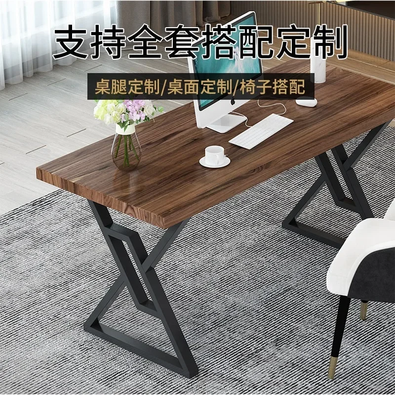 Bar interchangeable table leg bracket marble slate solid wood large slab dining table, coffee table desk metal base
