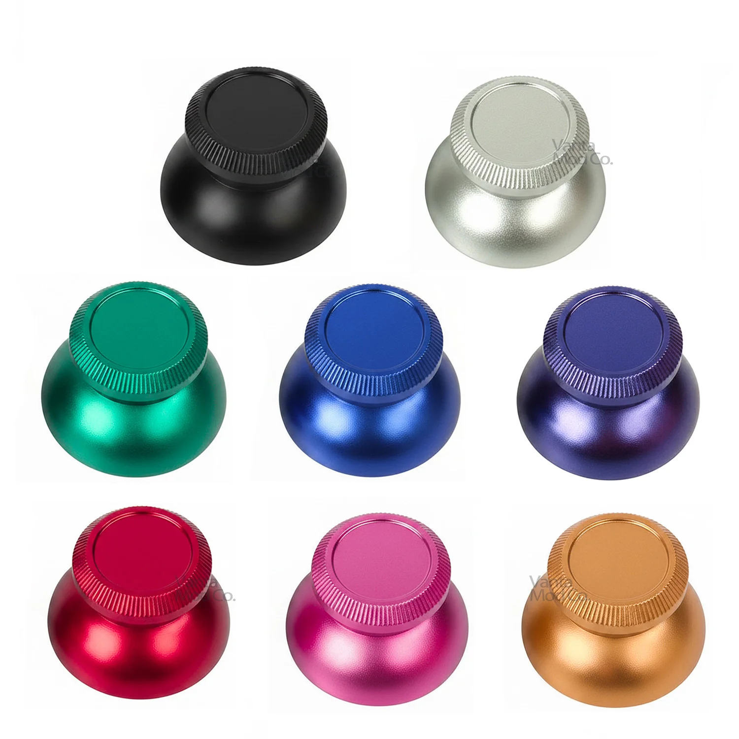 PS4 Metal Stick Caps Aluminum Alloy Anti-Slip and Sweat-Resistant Replacement Caps Compatible with PS4 Pro Slim Controllers