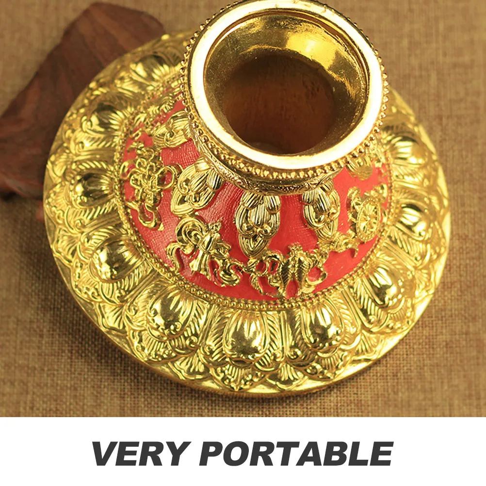 Prayer Wheel Stand Resin Material Compact Stable Base for Hand Held Tibetan Buddhist Prayer Wheel Desktop Display Holder - view 3