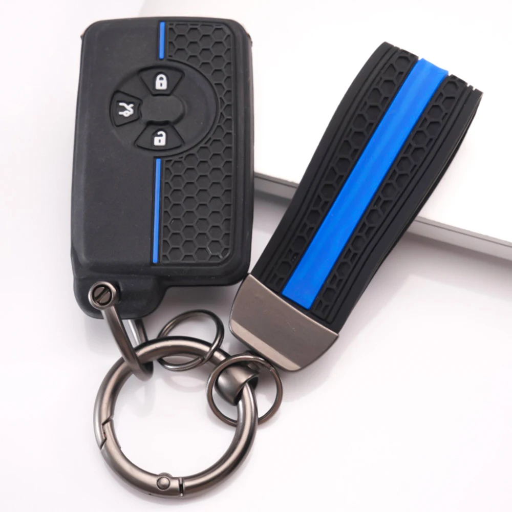 Protective Key Cover With Wrist Strap For Toyota RAV4 Camry Prius Alphard Vellfire Estima Auris Premio Highlander Prado Crown