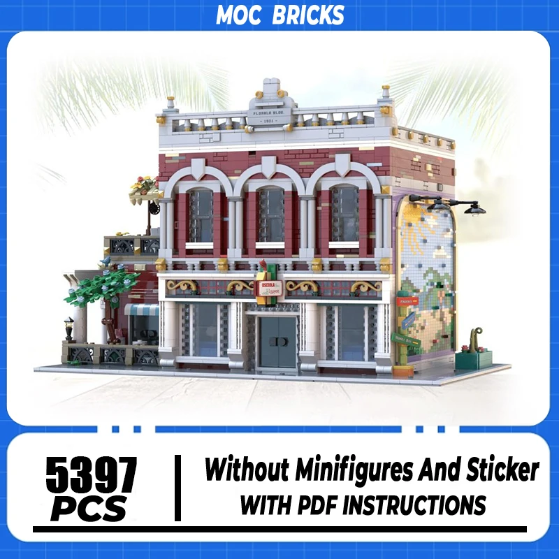 

City Street View Model Moc Building Blocks lounge Model Model Technology Brick DIY Assembly Construction Holiday Toy Gifts
