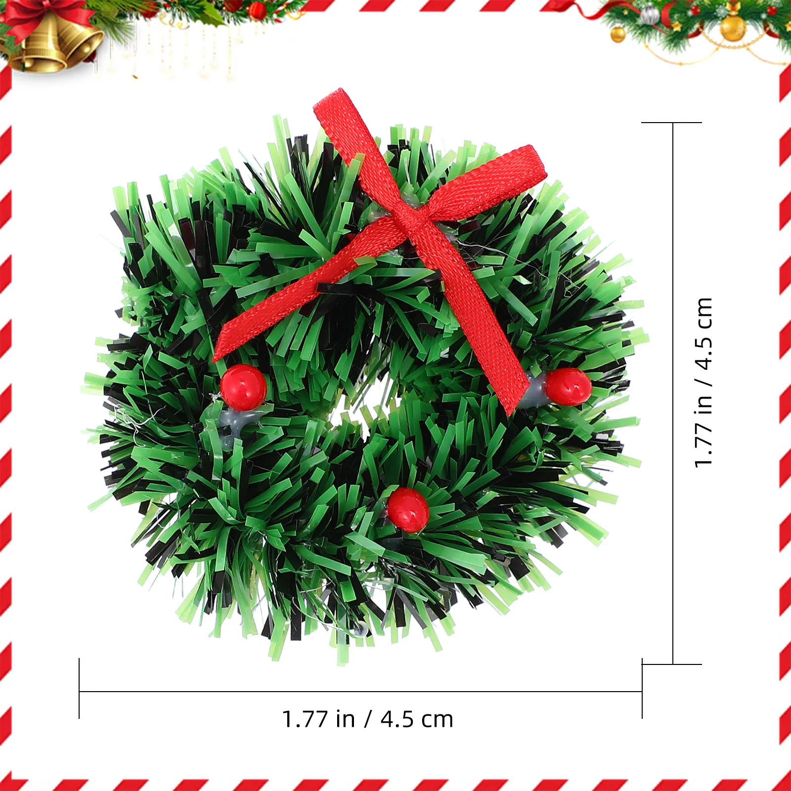 5 قطع من أكاليل عيد الميلاد المصغرة المصغرة وإكليل الزهور وديكورات صغيرة للمنازل
