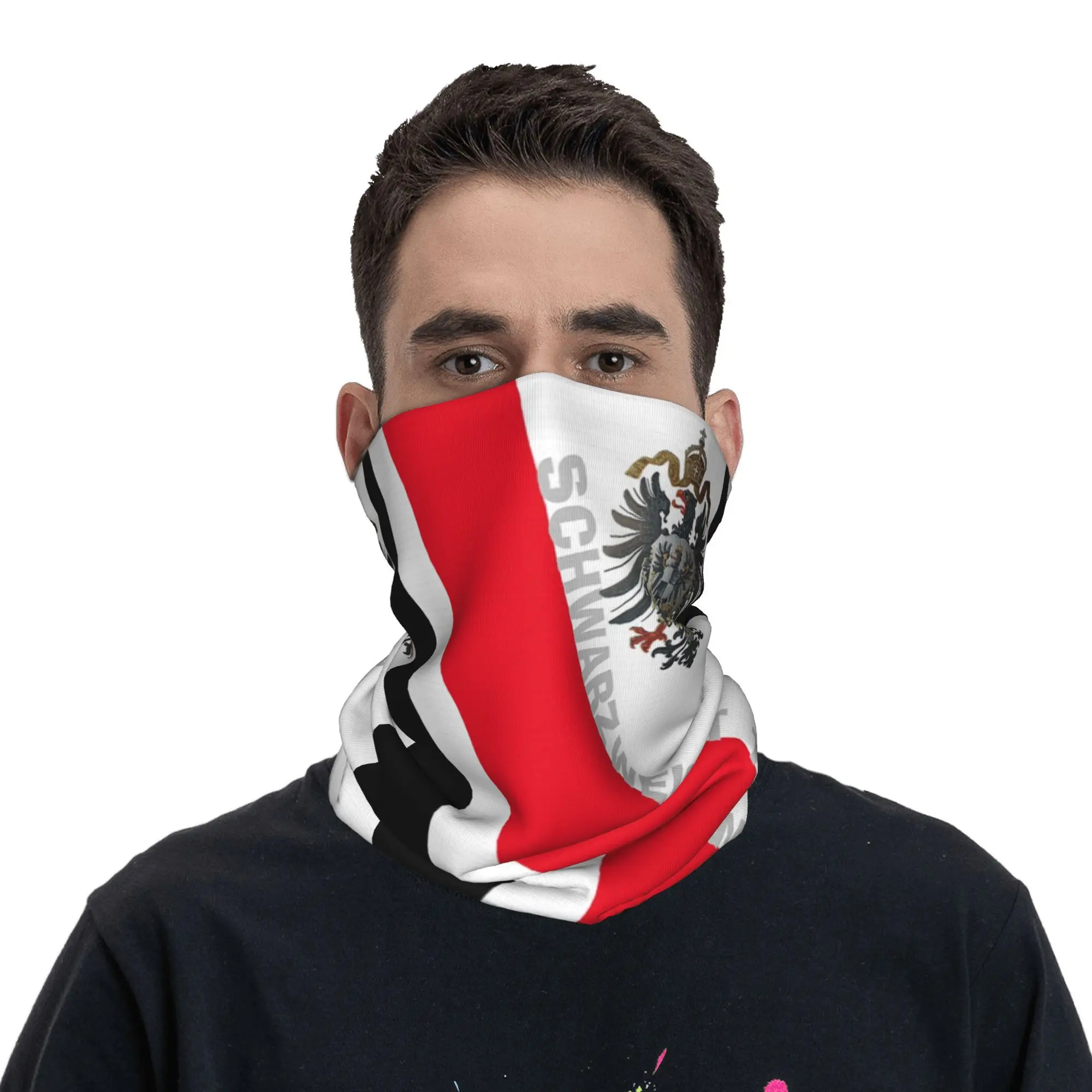 مخصص نسر 1871 الشتاء عقال الرقبة أدفأ النساء الرجال المشي لمسافات طويلة وشاح أنبوبي الإمبراطورية الألمانية شعار الوجه باندانا الجراب