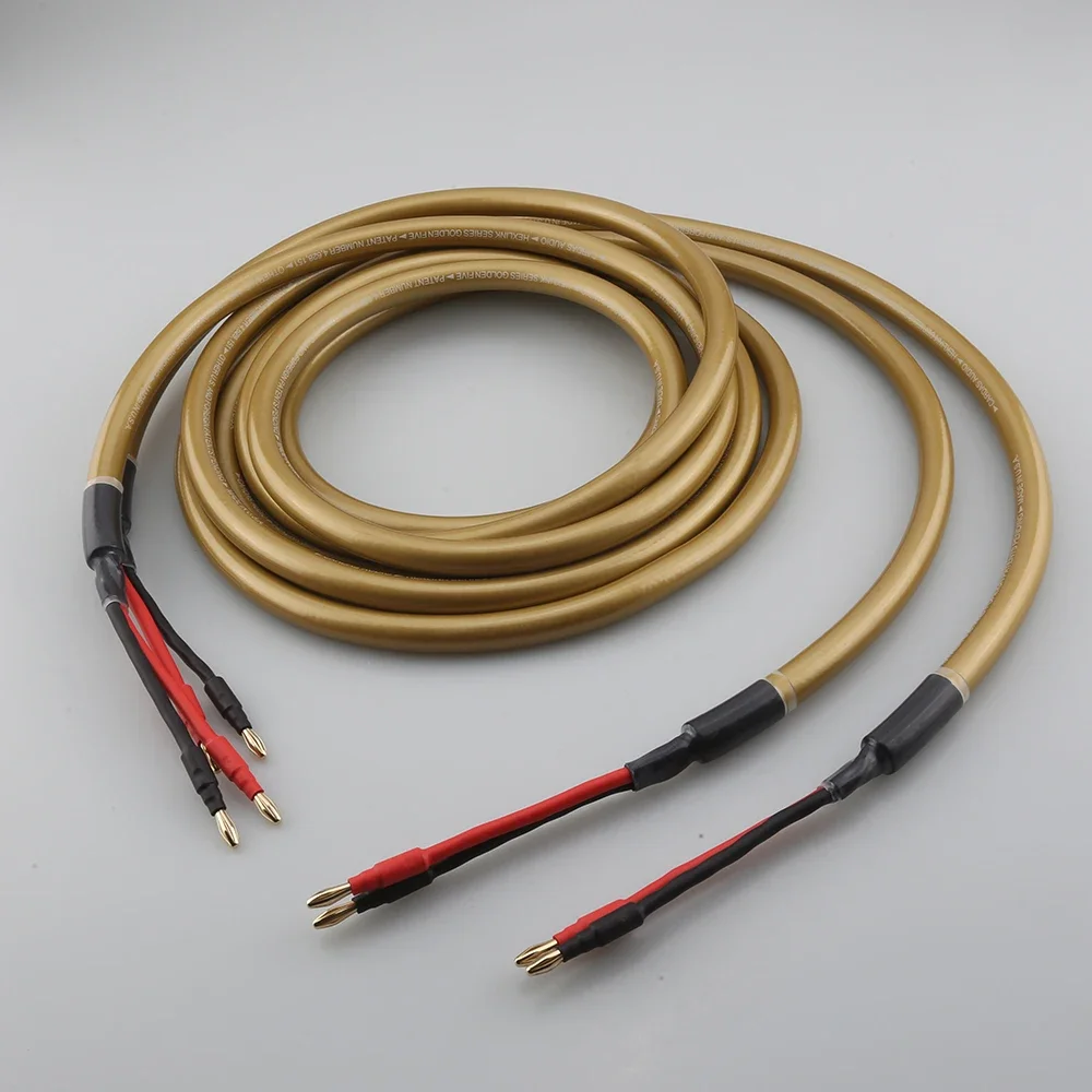 8 Core OCC Speaker Cable Pair Gold Plated Banana Plug 2 to 2 2 to 4 Loudspeaker Wire for Hifi Amplifier 1 1.5 2 2.5 3m