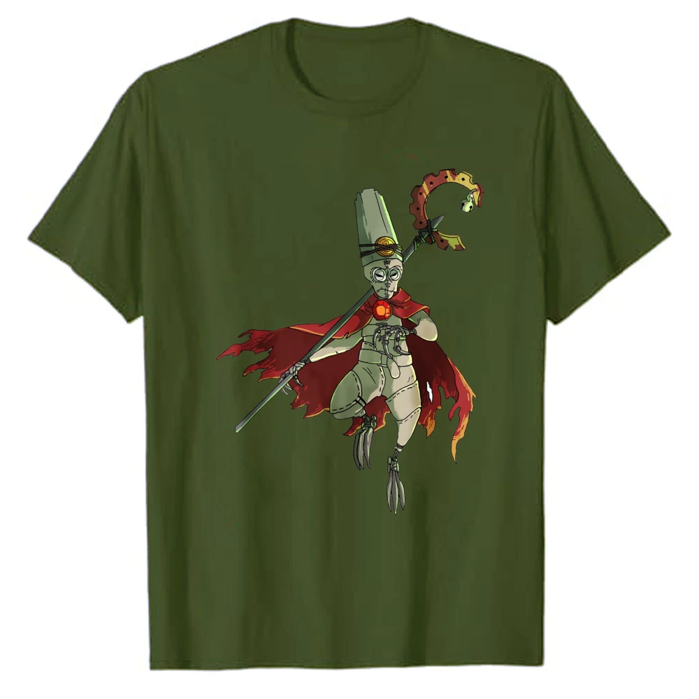 Slay The Spire Mechanical Puppet T-Shirt Cloak Snake Staff Graphic Tee Roguelike Game Merch Short Sleeve Casual Top for Gift