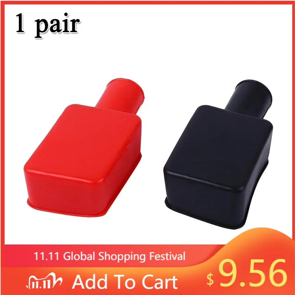 

2pc Car Positive Battery Terminal Insulating Cap Cover Protector Wire Connector Car Accessories Battery Terminal Cover