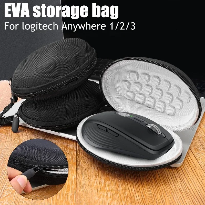 Portable Hard EVA Travel Case for Logitech MX Anywhere 3 2 1 Waterproof Dustproof Moistureproof Mice Bag for Logitech Anywhere 3