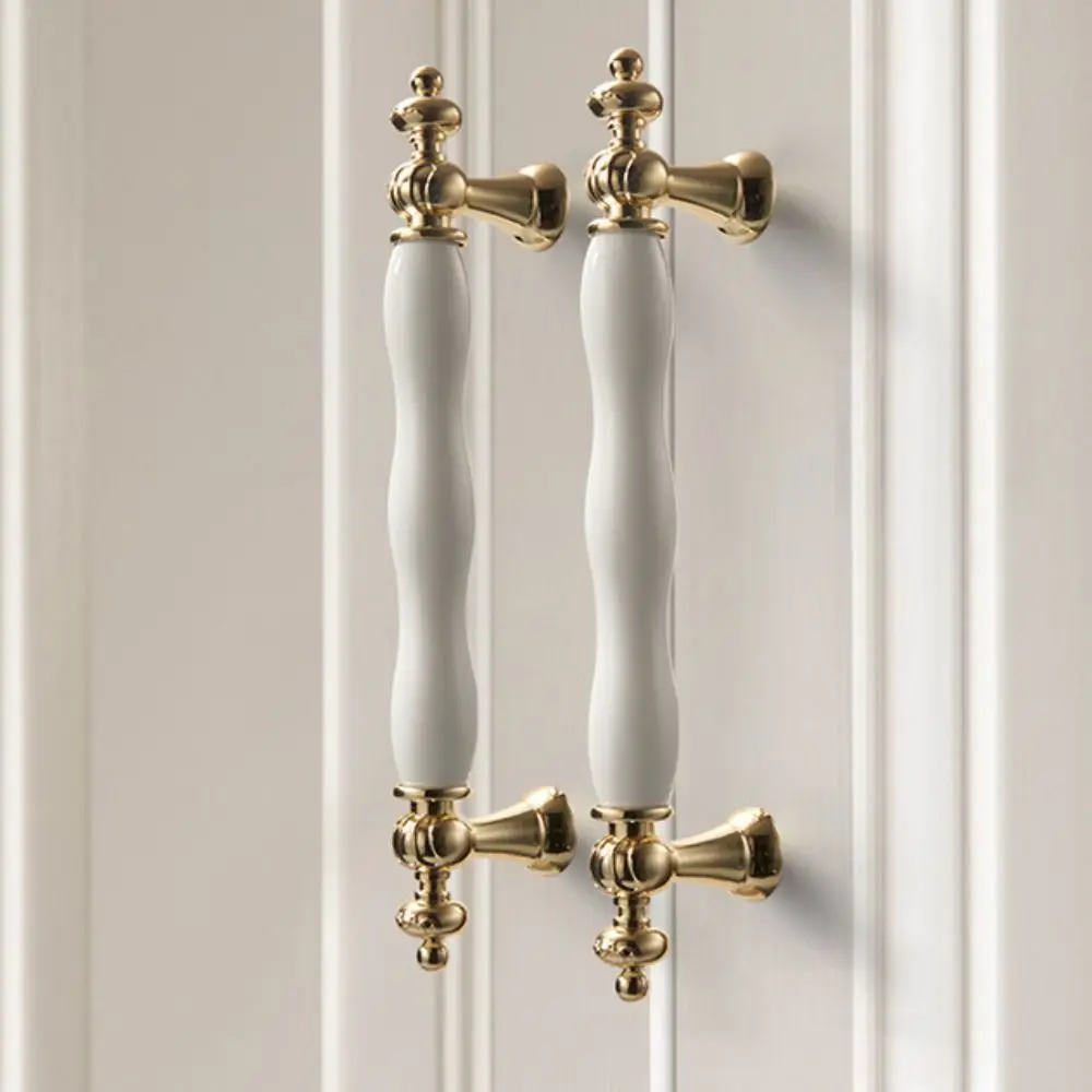 Modern Ceramic Cabinet Door Handles Light Luxury Minimalist Drawer Handle Multifunctional Ceramic Material Wardrobe Door Handle