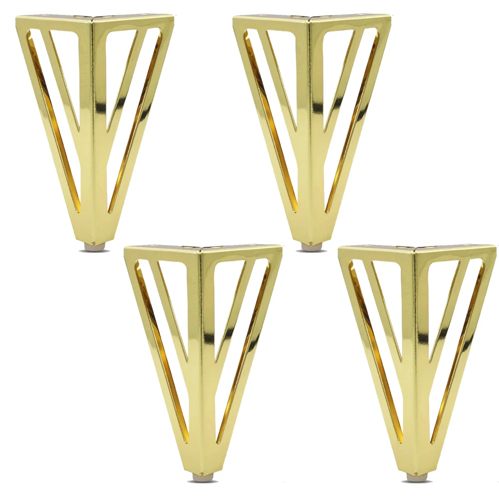 4 PCS Golden Furniture Hardware Accessories Modern Metal Sofa Legs Cabinet Coffee Table Sofa Feet