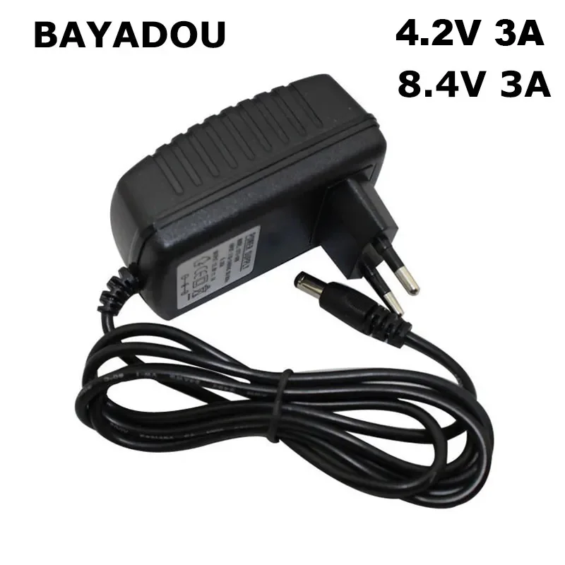 4.2V 8.4V 3A 3000MA DC Lithium Charger 1S 3.6V 3.7V 2S 7.2V 7.4V Li-ion Lipo Radio Speaker Toy Car Sound Charger