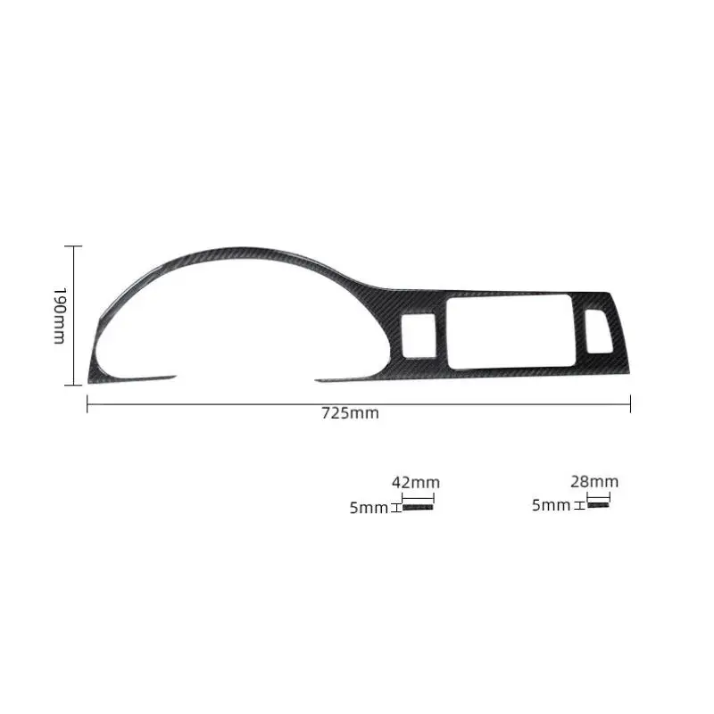 3pcs LHD Car Soft Carbon Fiber Interior Accessories Instrument Panel Frame Car Interior Accessories Trim For Audi Q7 2007-2015