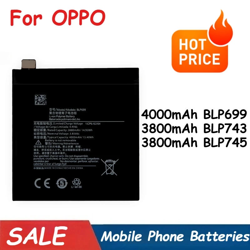 

4000mAh BLP699 3800mAh BLP743 3800mAh BLP745 Bateria for OPPO One Plus 1+ 7Pro 7T 7TPro Mobile Phone Batteries