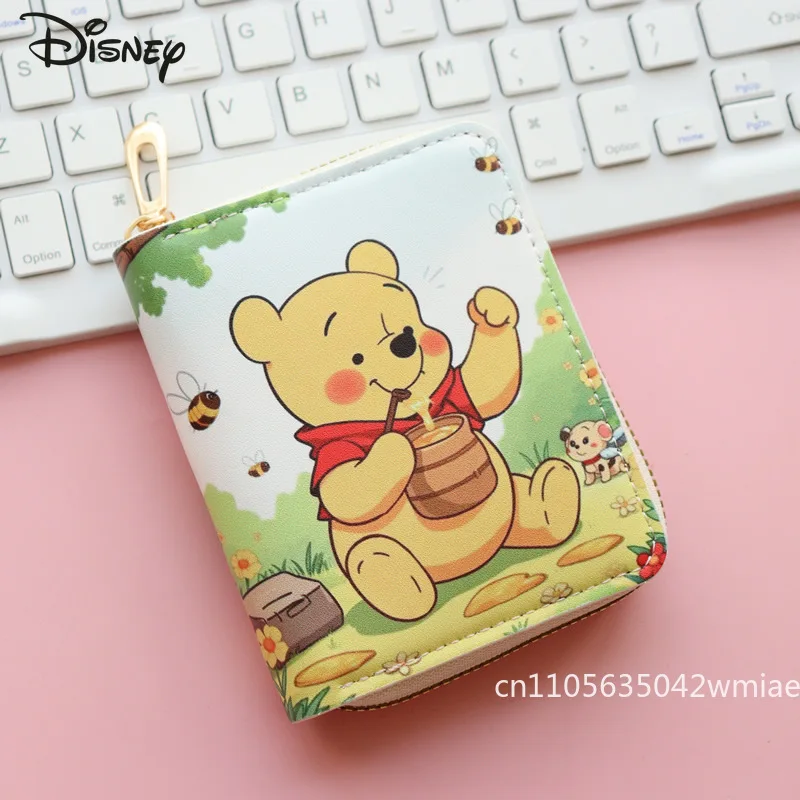 Winnie The Pooh New Men's Zero Wallet Fashion High Quality Multi Functional Card Bag Cartoon Versatile Short Zipper Wallet