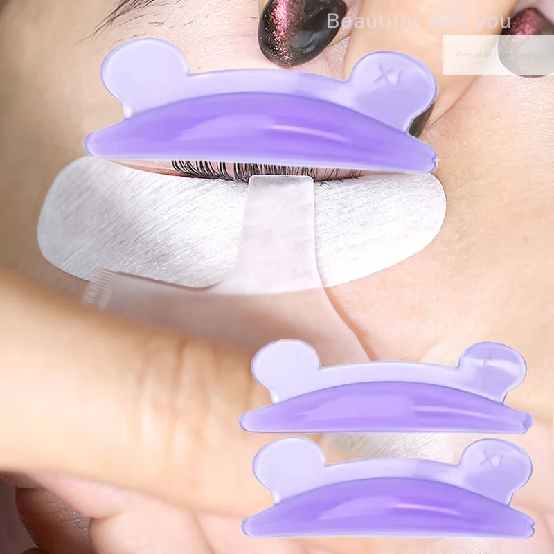 New4 زوج لاش رفع منصات السيليكون الدب شكل رمش بيرم ثلاثية الأبعاد بكرة الشعر العين بقع قضيب أدوات الرموش تمديد اكسسوارات #1