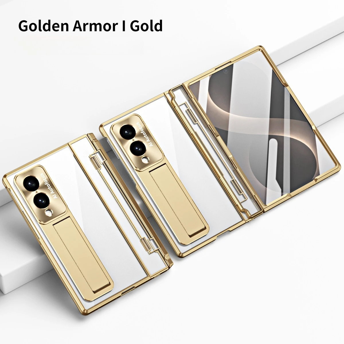 For Samsung Galaxy Z Fold 8 Case Transparent With Stand tempered glass film Protective Cover Magnetic Wireless Charging Shell