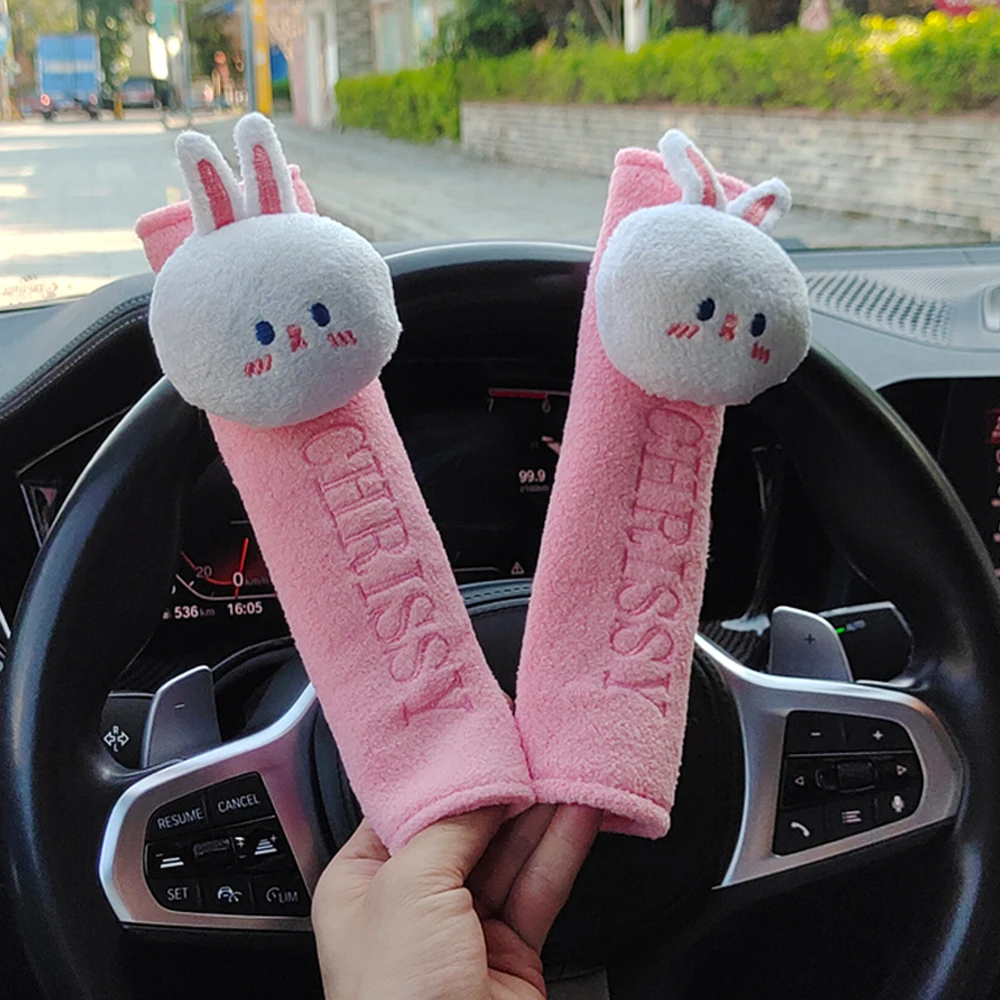 Cute Cartoon Car Seatbelt Cover Seat Belt  Harness Cushion  Shoulder Strap Protector Pad for Children/ Kids Toy animal Ornaments