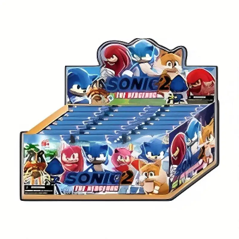 1Pack Bandai Sega Sonic The Hedgehog One Doll and Three Card Kawaii Anime Cartoon Cute Gift Toys for Children