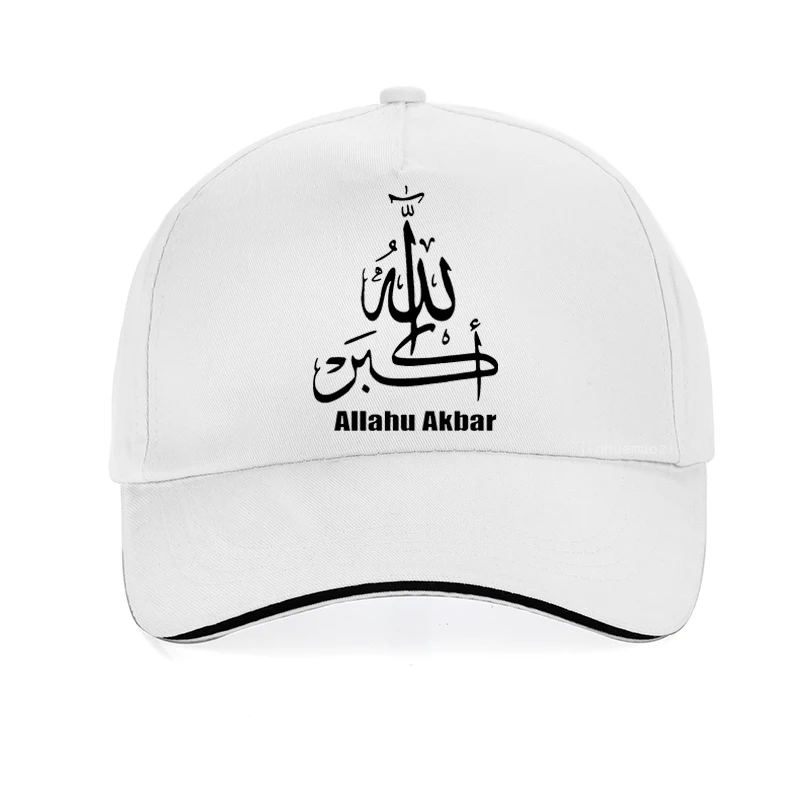 Gorra de béisbol de caligrafía islámica Allahu Akbar para hombre, sombrero de moda Unisex, sombrero de cristiano, sombreros Snapback para