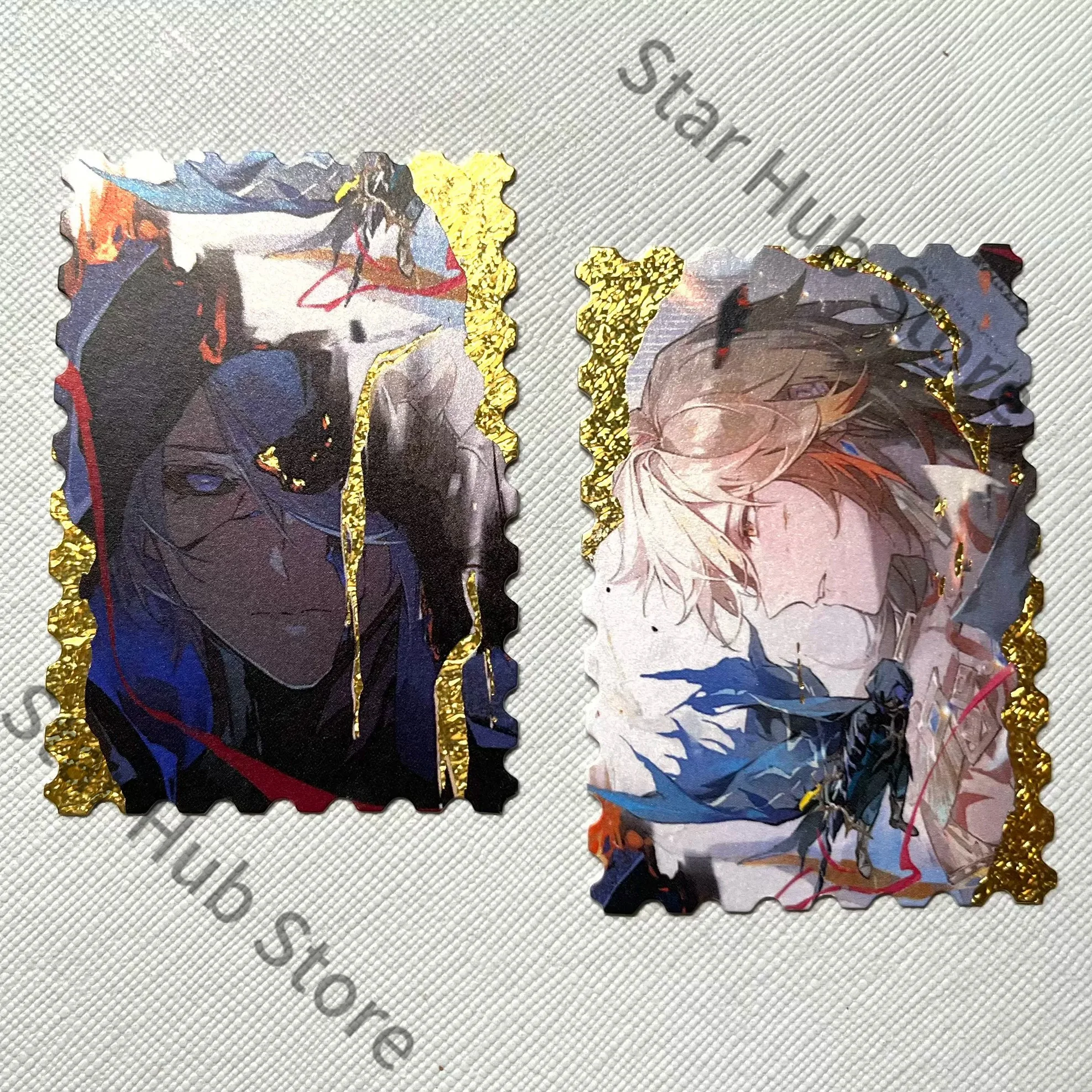Honkai: Star Rail Phainon Mydei Cosplay Anime Clear Card Double-flash Colored Paper Raster Cards Postcard Tinplate Badge Game