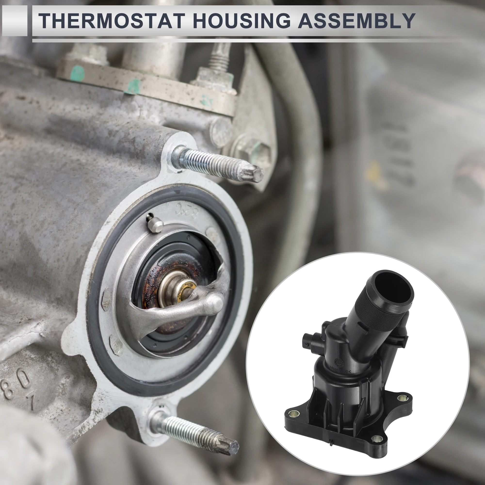 

X Autohaux Engine Coolant Thermostat Housing Assembly for Volvo S60 2.0L 2015-2018