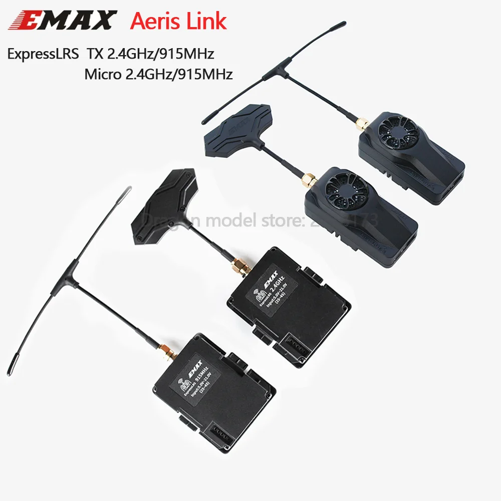 EMAX Aeris Link ExpressLRS ELRS Micro TX Module 2.4G 915MHz With OLED Screen And Cooling Fan For RC Airplane FPV Drone