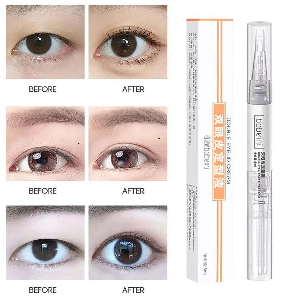 Crema moldeadora de párpados dobles Invisible de larga acción, 5ml, transparente, duradero, elástico, levantamiento, pegamento para párpados de elevación larga, grande M2E6