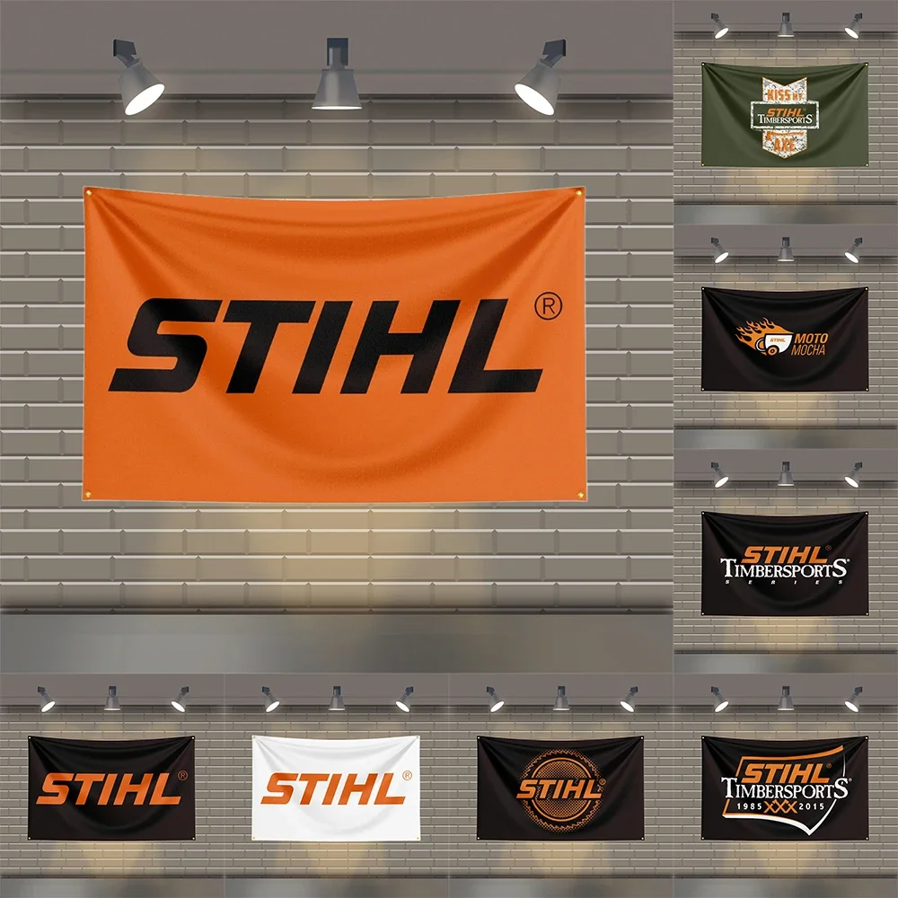 

3x5 FT Stihl Flag Polyester Printed Tool Banner Flags for Room Garage Decor