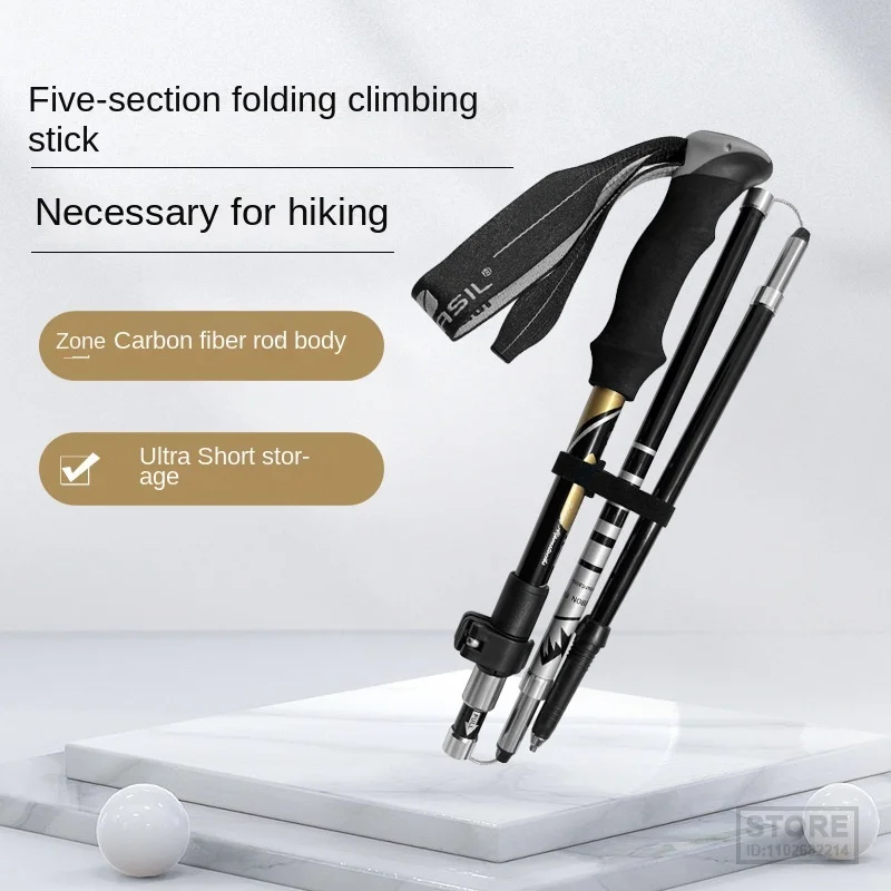 Folding Trekking Poles Adjustable Height Trekking Poles Durable Lightweight Collapsible Trekking Poles for Women Men Adjustable