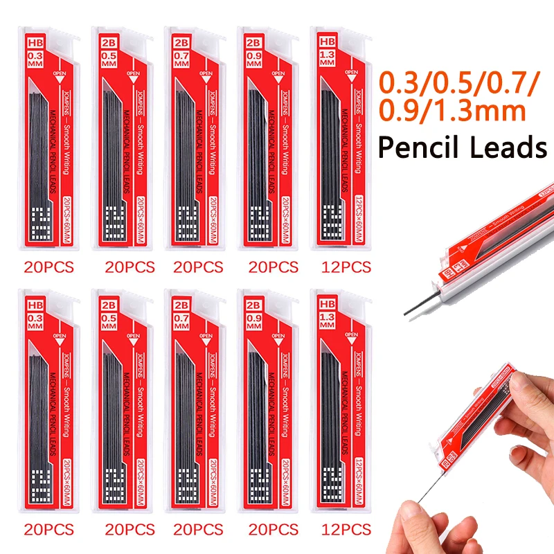 

6pcs Creative 60mm Lighter Design Mechanical Pencils Leads, 0.3/0.5/0.7/0.9/1.3mm Automatic Lead, for Office Writing Accessories