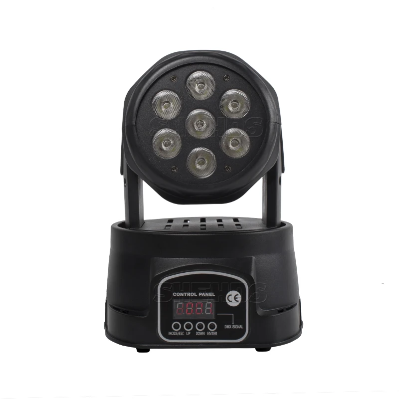 Imagem -02 - Shehds-moving Head Led Light para Disco dj Music Party Nightclub Dance Rgbw 7x12w 7x18w 6in 1