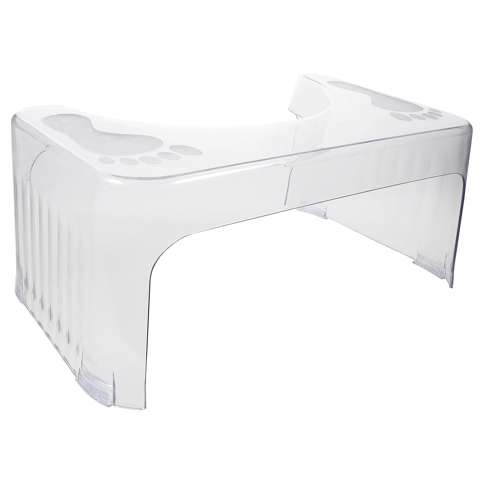 

Clear Plastic Heighten Toilet Potty Stool Durable Anti Slip Great Capacity Kids Footstool Home Use Bathroom Supply